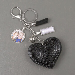 Sleutelhanger Nantes Hart Zwart