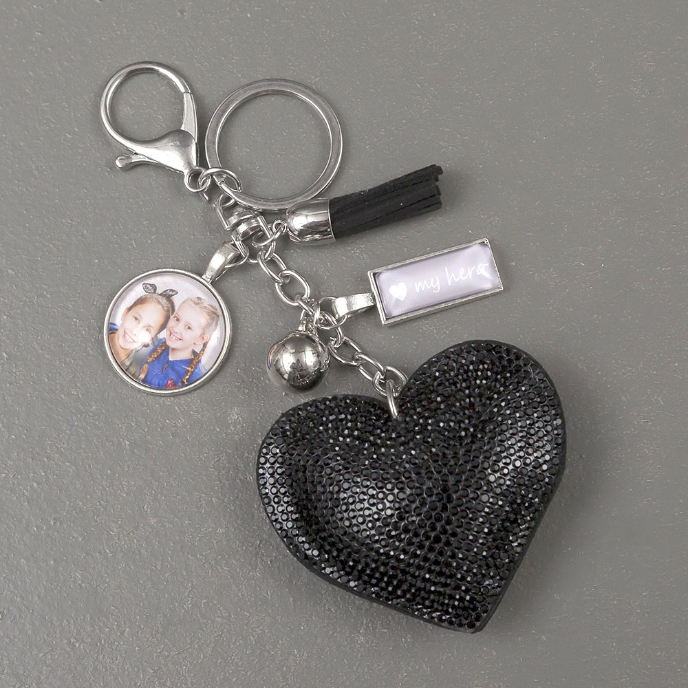 Sleutelhanger Nantes Hart Zwart