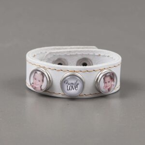 Clicks Armband Wit gestikt