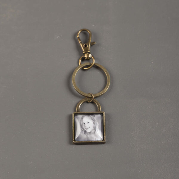 Sleutelhanger Brons Vierkant