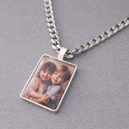 Fotoketting Orlando zilverkleurig