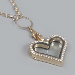 Glazen Medaillon Hart Goud