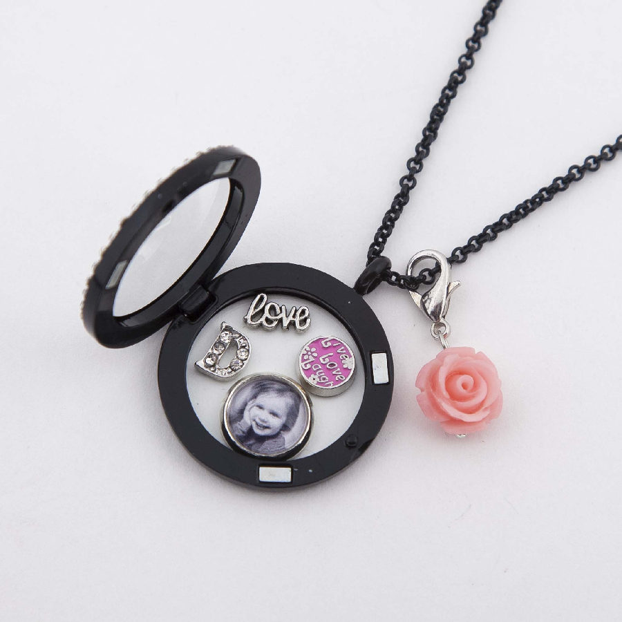 Glazen fotomedaillon