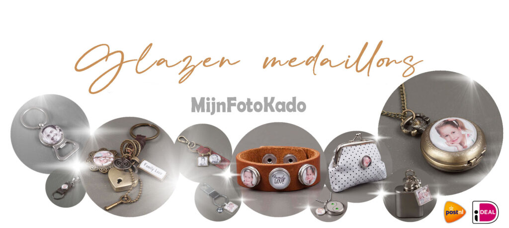header grijs mijn foto kado glazen medaillons