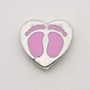 Zwevend Hartje Voetjes Roze