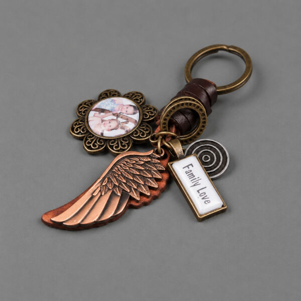 Kettingen sleutelhanger brons wing